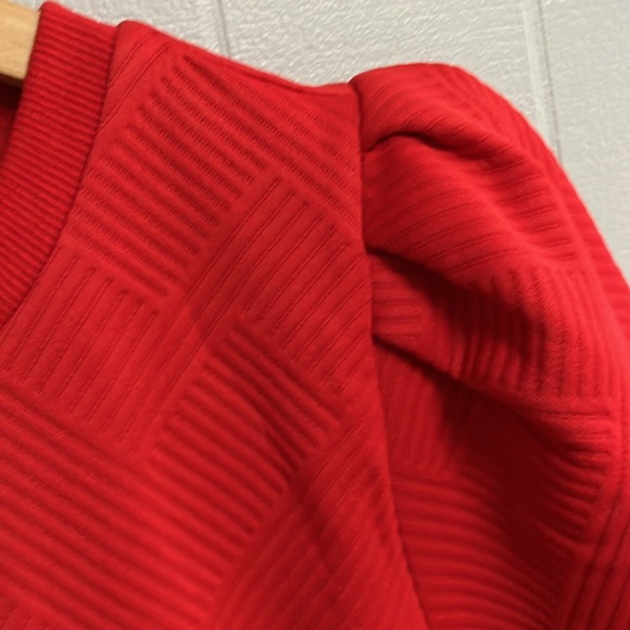 JODIFL Vibrant Red Textured Dress Large New with Tags - Picture 7 of 15